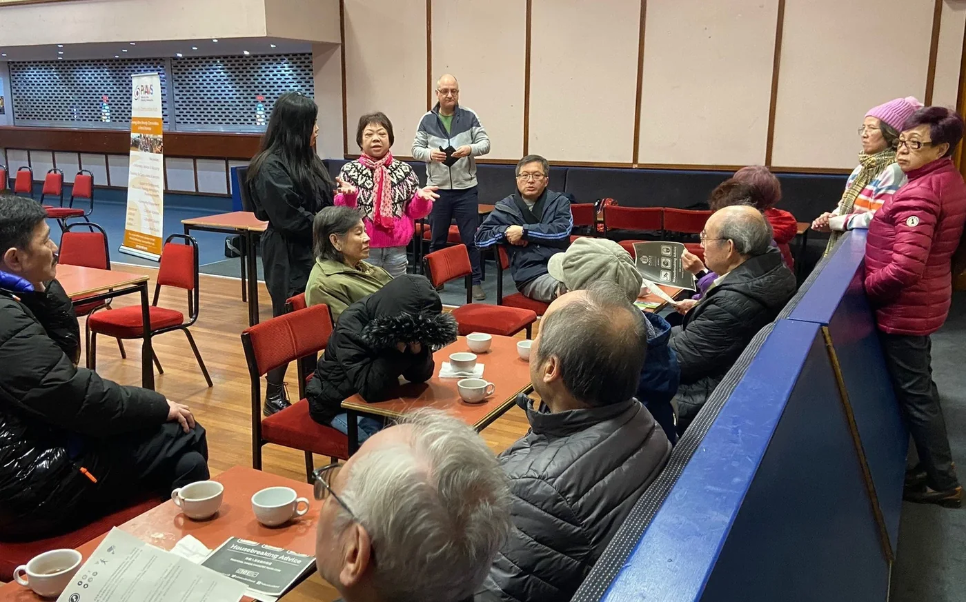 ESAS community outreach materials at a Perth Chinese community event